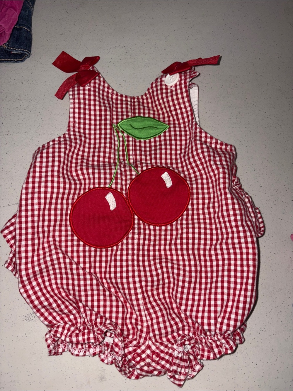 Starting Out Red Gingham Baby Romper